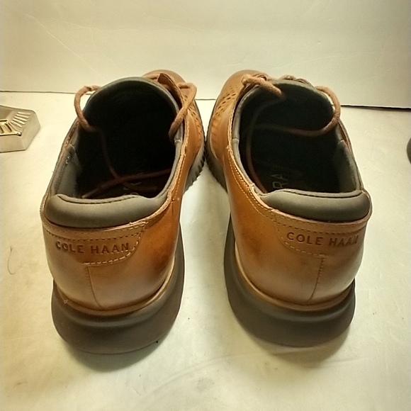 Cole Haan 2.Zerogrand Laser British Tan Wingtip Oxford Shoes Men’s sz 10.5M. - Picture 5 of 12